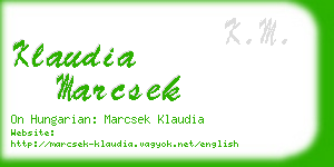 klaudia marcsek business card